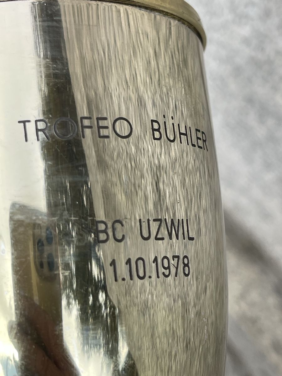 Altre raccolte & rarità: Pokal / Trophäe "Trofeo Bühler", BC Uzwil, 1.10.1978 – Usato da Elsau venduto da isidobrany09 1
