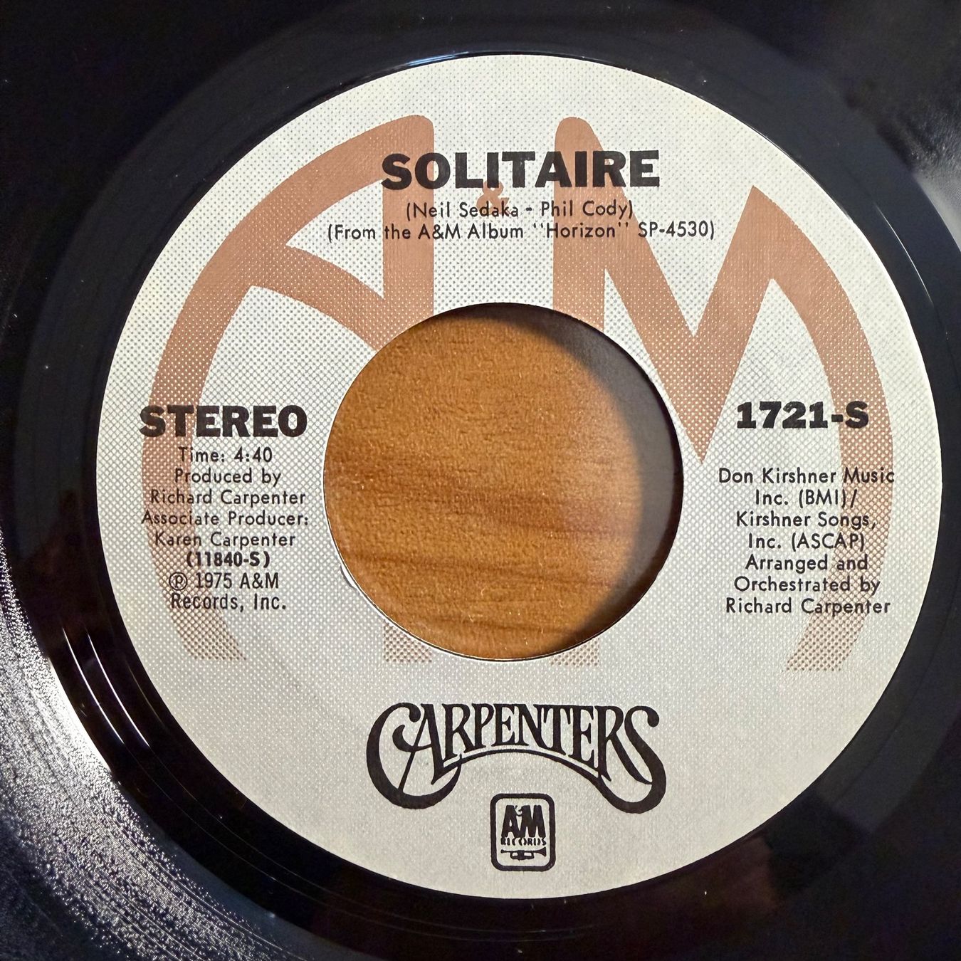 Schallplatten: Carpenters - Solitaire / 1. US-Press. 1975 – Gebraucht aus Gais von soundcave57 2