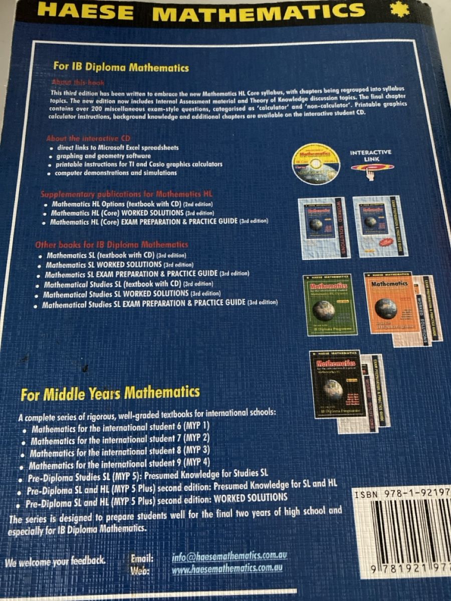 Libri: Buch Haese Mathematics – Nuovo (secondo la descrizione) da Oberengstringen venduto da yae_r67h 1