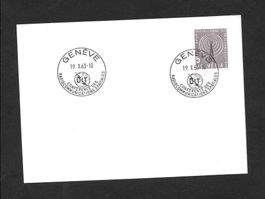 Sonderkarte S 566 Conf Radiocomm Spatiales Genève 19.10.1963