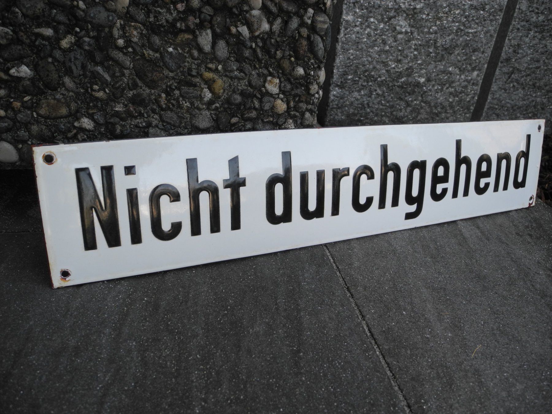 Schilder: ALTES EMAILSCHILD – Gebraucht aus Reinach AG von Huckleberrysix