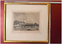 Kupferstich von Bremgarten um 1778 - Vergoldeter Rahmen