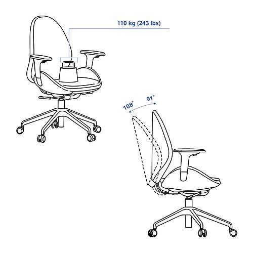 Ikea Stühle: IKEA HATTEFJÄLL Drehst/Arml GUNNARED rot/weiß – Neu und originalverpackt aus Rothenburg von IKEA_Rothenburg 3