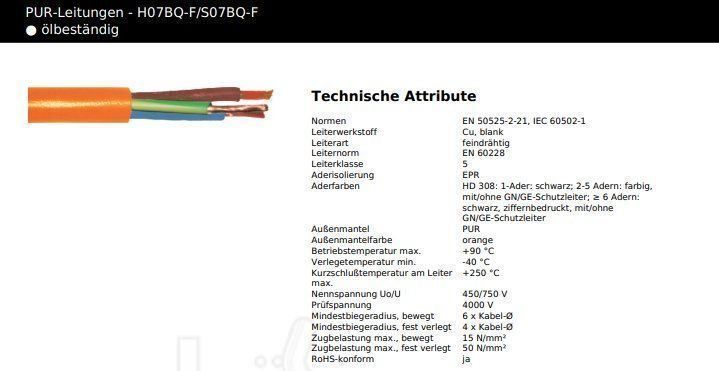 Cavi: 100m Ring Purkabel flexibel 5x2.5mm2 Bau – Nuovo e nell'imballaggio originale da Zwingen venduto da boehm-kabel 1