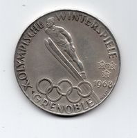 (2344) Grenoble, 1968, Silber, Skispringen, Ø 40mm