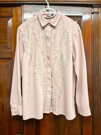 Magnifique blouse rose dentelle 36 / S Topshop