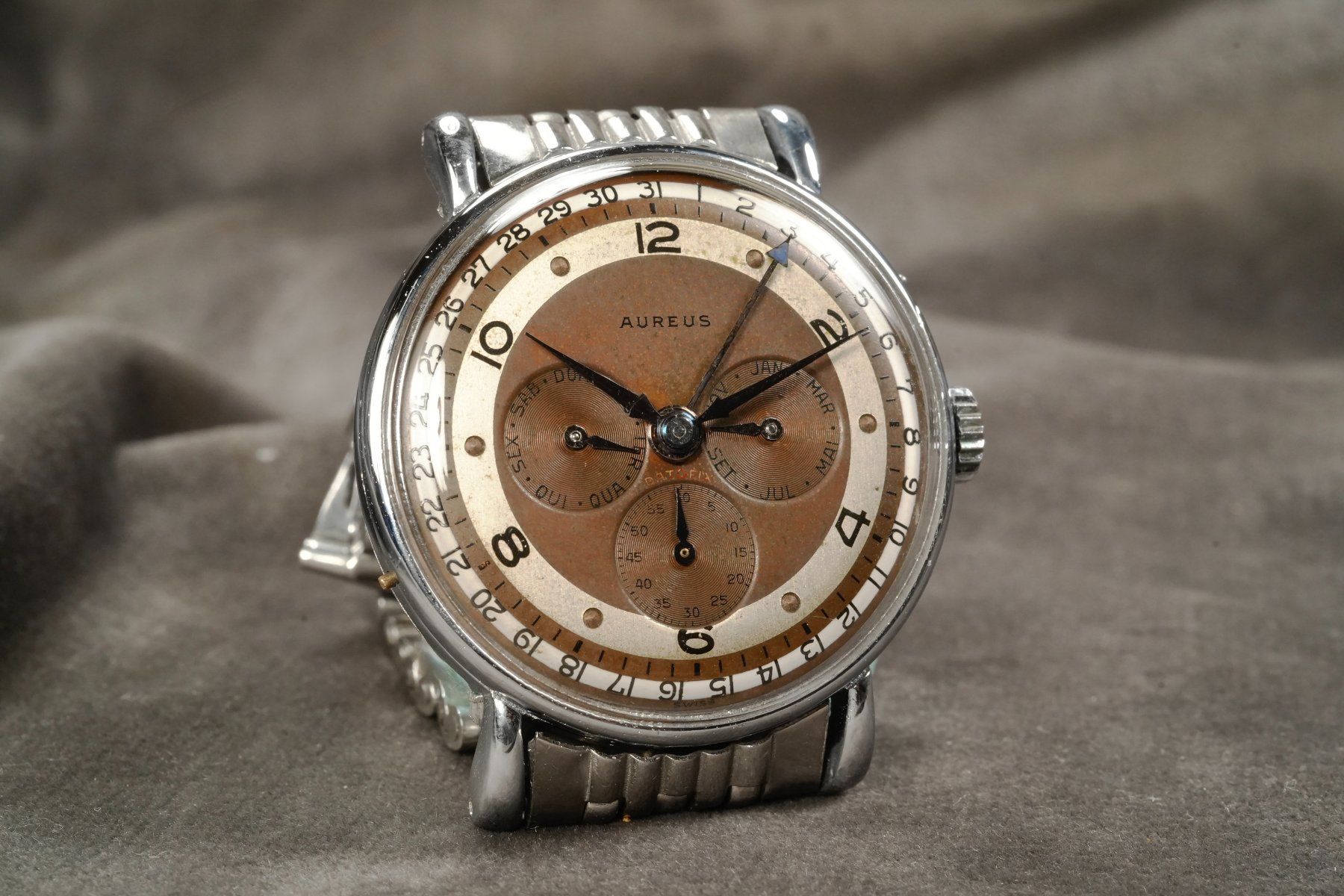 Record Orologi: Aureus - Record - Datofix Triple Date Calendar Vintage Watch – Usato da Morcote venduto da chronoservice 2