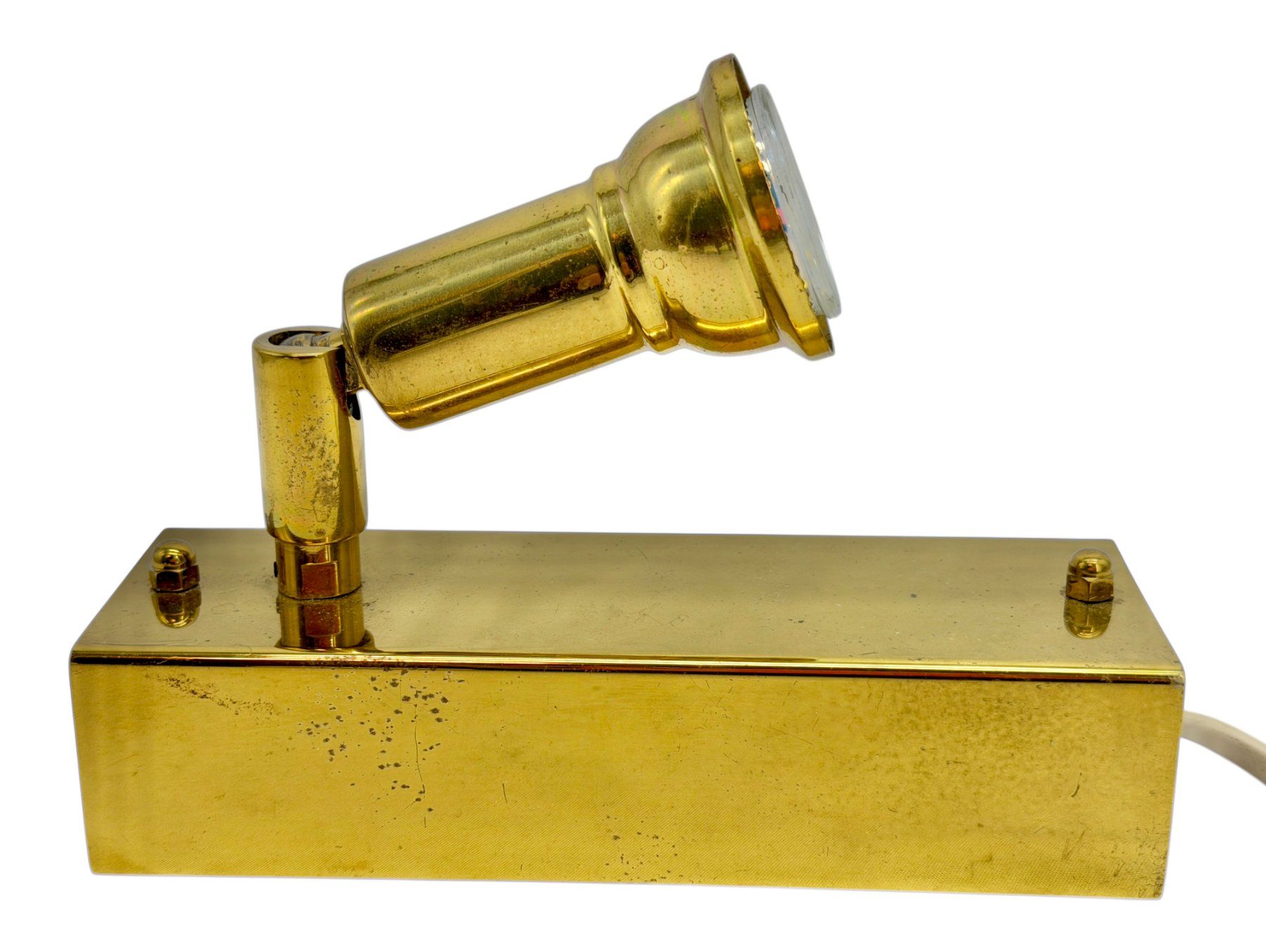 Lampen: Lampe spot halogene ancienne en laiton dorée – Gebraucht aus Morges von Auct 4