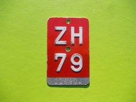 Velonummer / Fahrradnummer ZH 79