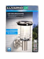 LED-Solarleuchte Livarno Lux Edelstahl mit Bewegungsmelder