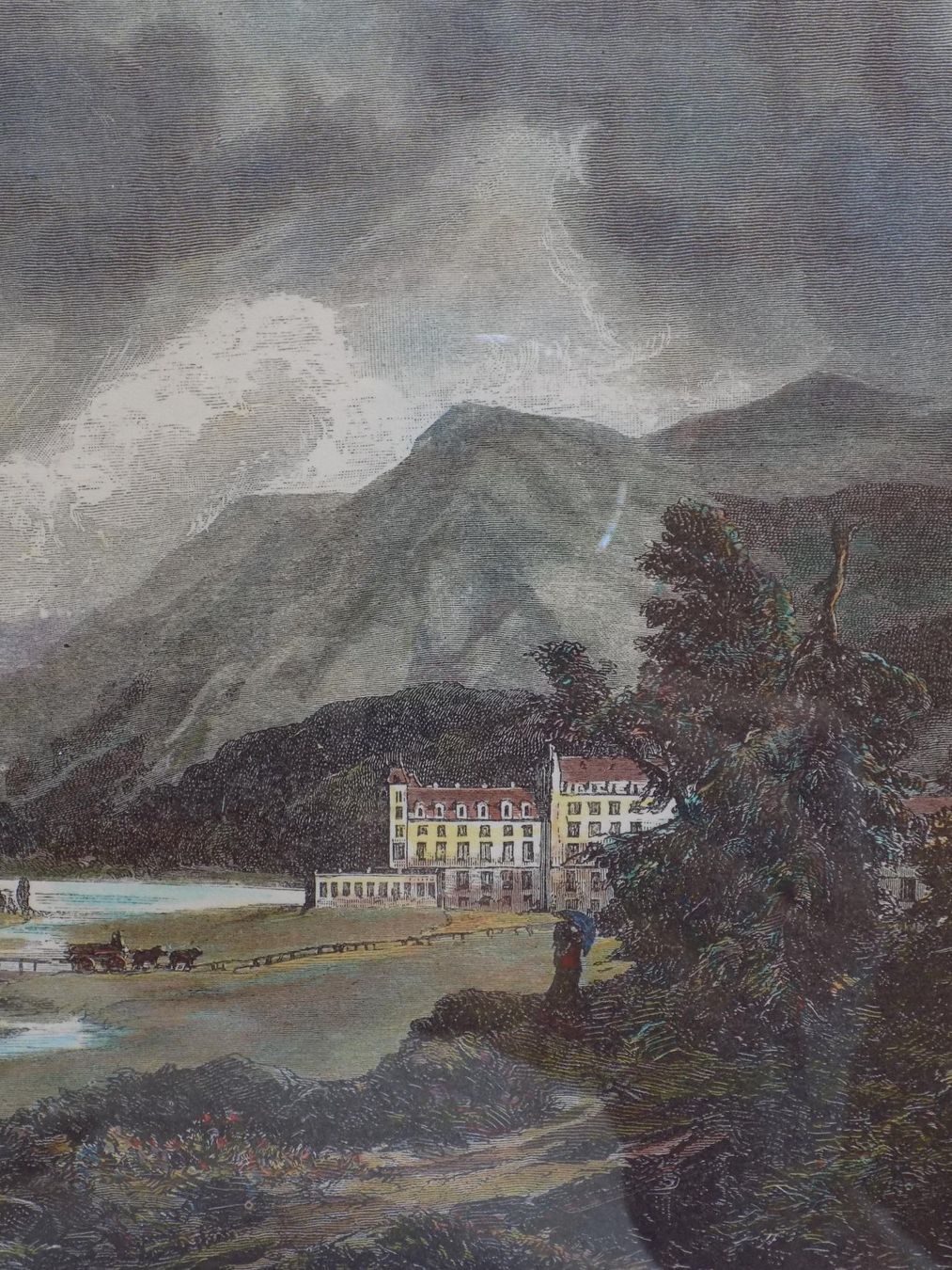 Gravures: St.Moritz Bad koloriert – D'occasion à Risch par Rischli15 5