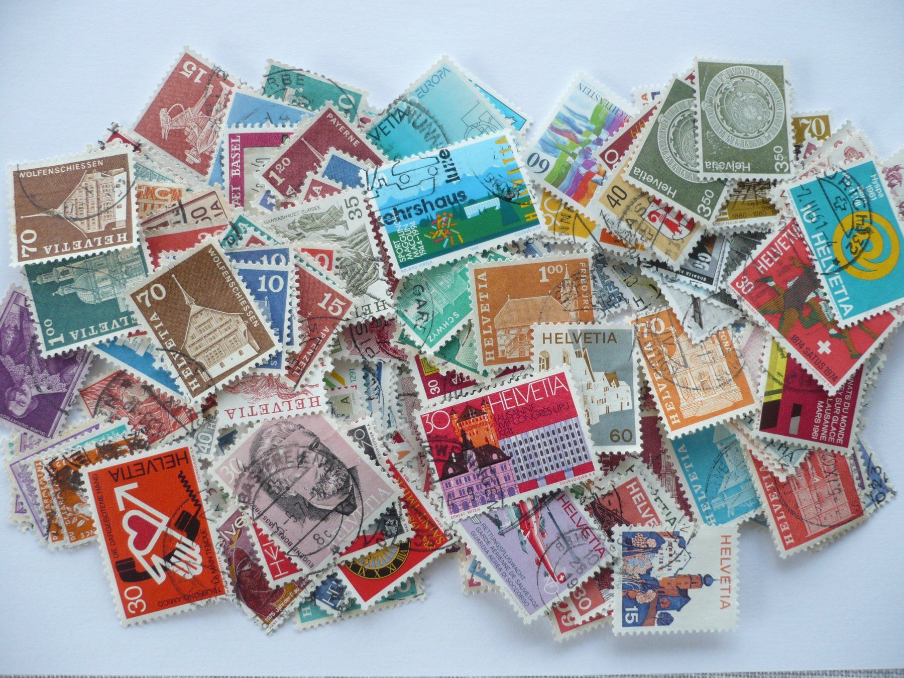 Tous les timbres: Schweiz ca. 300 gest. Marken – D'occasion à Zürich par saltandpepper008
