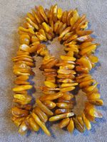 Grosse dicke Bernstein Butterscotch Halskette Collier