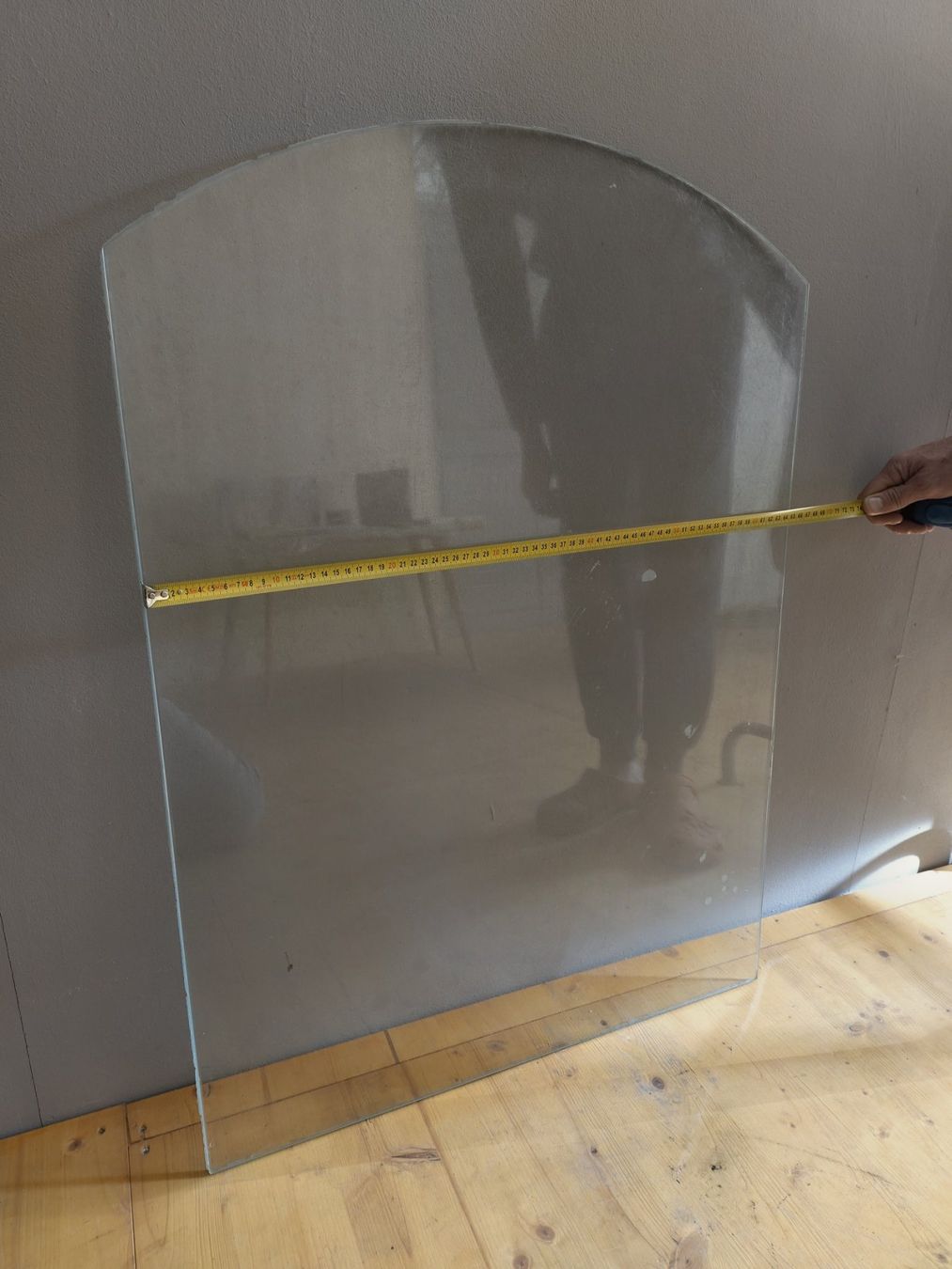 Stufe caminetto: Rundbogen-Glasbodenplatte 88x65 cm – Usato da Saland venduto da Mel_H. 1
