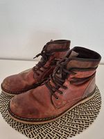 Boots Schnürstiefeletten Leder/Wildleder braun Gr. 42