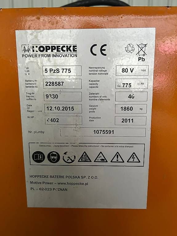 Caricatori & Batterie: Batterie elevateur 80 volt 775Ah – Usato da Champoz venduto da yokely 1