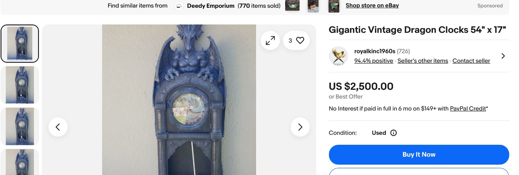 Orologi da terra & Orologi da parete: Gigantic Vintage Dragon Clocks - – Usato da Minusio venduto da Pink222 9