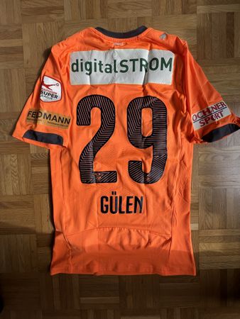 Matchworn Gülen Grashopper Club Zürich GC Trikot L