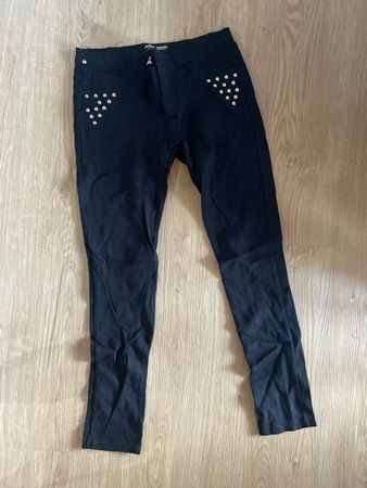 Damen Leggings schwarz mit Nieten Grösse S neuwertig