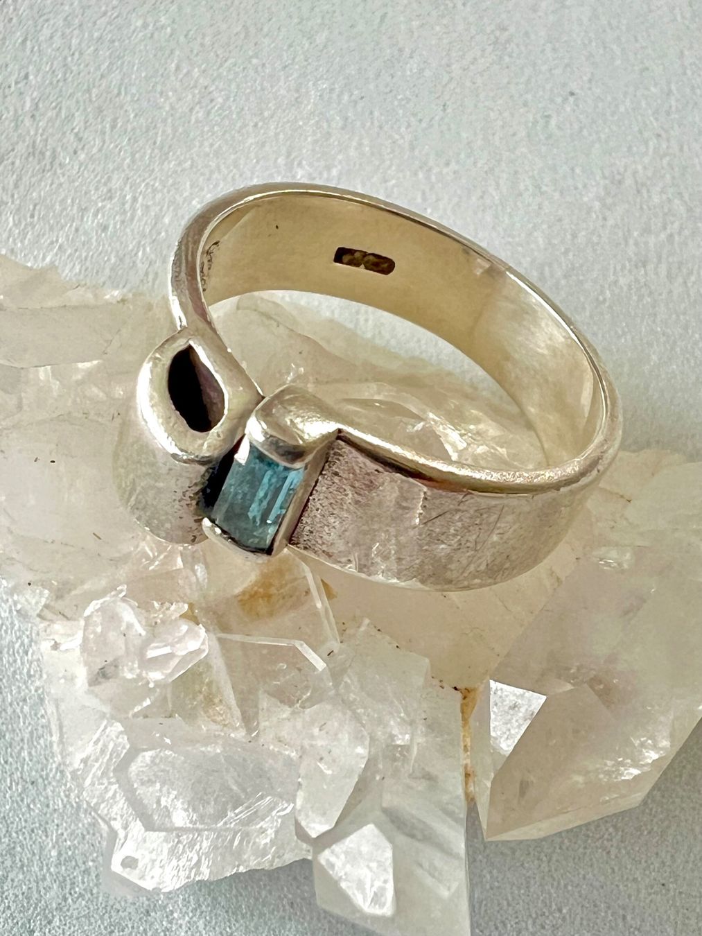 Anelli: Modernistischer Designer Ring Silber 925+MP & blauem Topas – Usato da Ruswil venduto da artbyhand 4