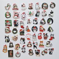 50 Aufkleber Sticker - Katzen und Weihnachten