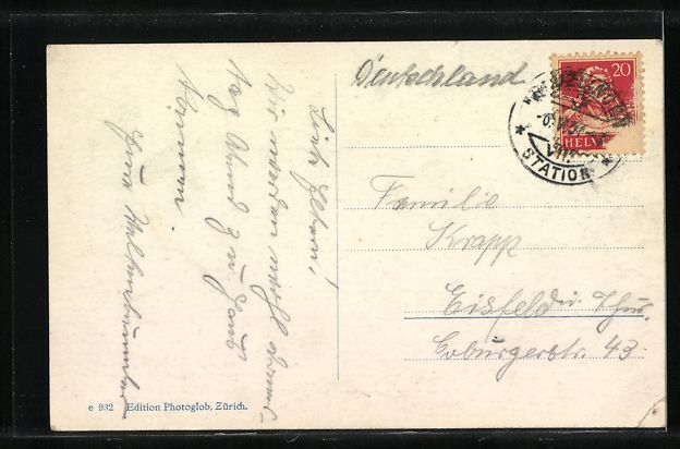 Cartoline postali: Kreuzlingen, Panorama mit Blick auf Kons – Usato da Berlin venduto da bartko-reher 1