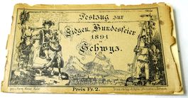 Festzug zur Eidgen. Bundesfeier 1801 in Schwyz (Original)