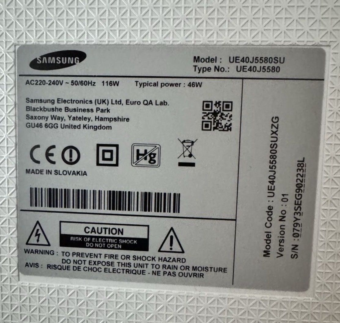 Samsung Televisori: Samsung UE40J5580SU Fernseher – Usato da Nebikon venduto da Pablo2022 1
