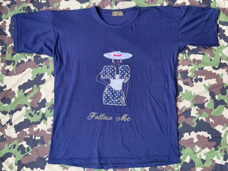 Vintage 90s T-Shirt Women Embroidery Girna Paris Sz XL