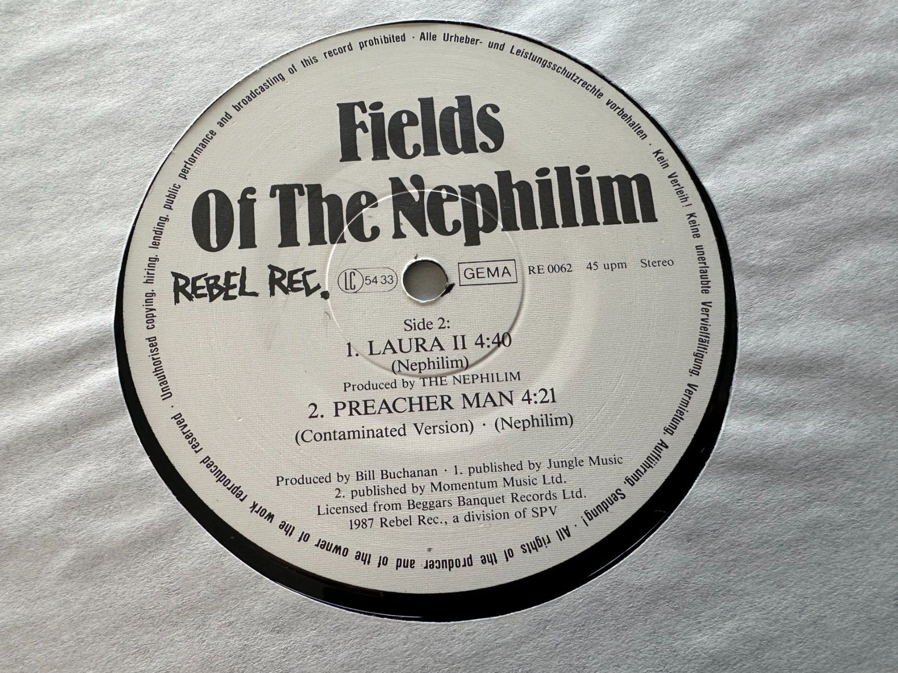 Dischi in vinile: FIELDS OF THE NEPHILIM 12 PREACHER MAN – Usato da Sion venduto da jaipur1401 3