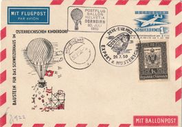Österreich Ballonpost Dornbirn 1950