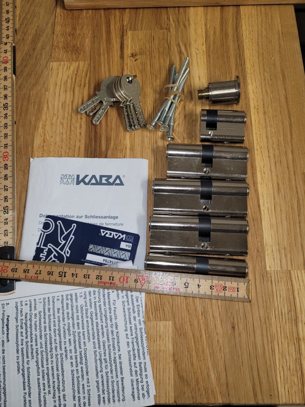 Kaba Cilindri per serratura: Kaba Schliessanlage 6 Zylinder – Usato da Kaltbrunn venduto da Dr4321