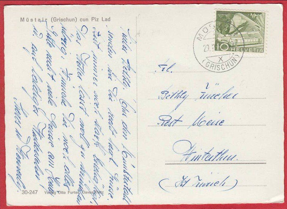 Cartoline postali: MÜSTAIR, GROSSFORMAT – Usato da Grüningen venduto da Kartenlaube 1