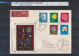 1964 Tag der Briefmarke, "Langenthal", Brief, PJ - Frankatur