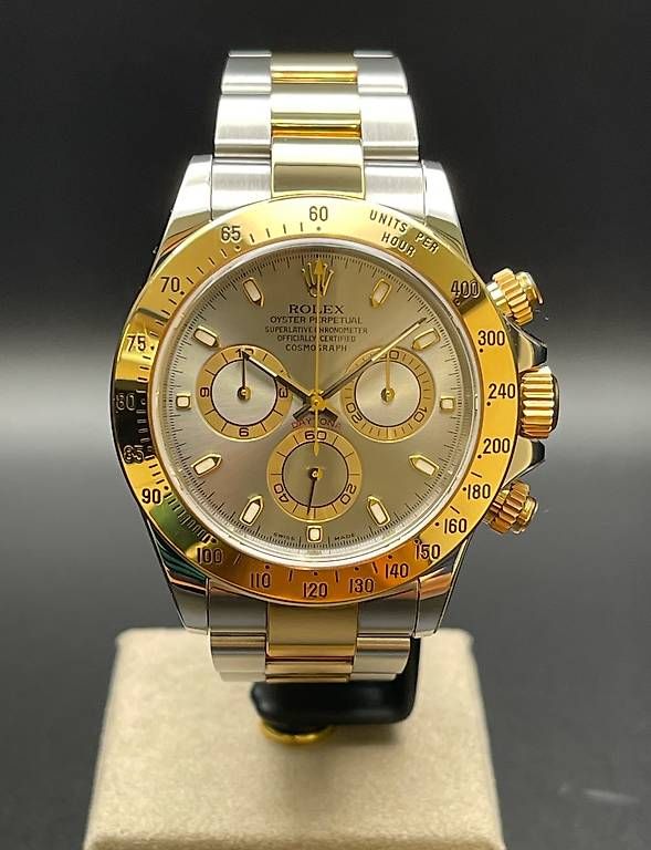 Rolex Uhren: Rolex Daytona Ref. 116523 "Rhodium Dial" 2001 Full Set – Gebraucht aus Lugano von luganotopwatches
