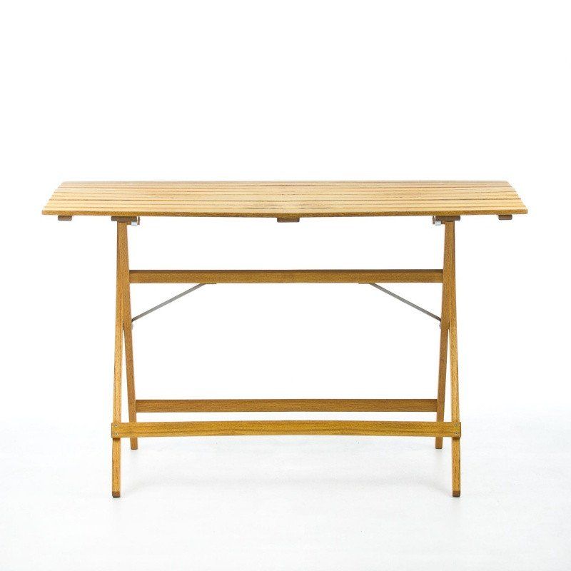 Jan Kurtz Tavoli: Table pliante "Fiji" Jan Kurtz - 115x70cm - Bois teck – Usato da Genève venduto da julian-b 1