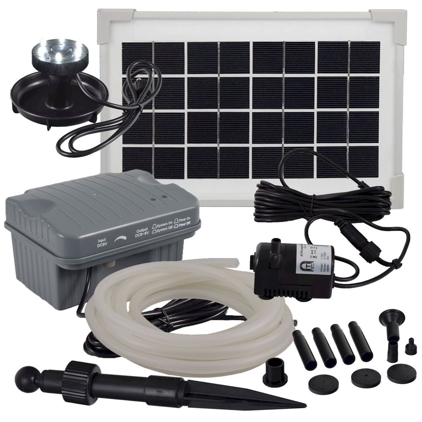 Pompe & Parti di ricambio: Agora-Tec Solar Bachlauf-Pumpen-Set 3.5W – Nuovo e nell'imballaggio originale da Bottighofen venduto da zaap