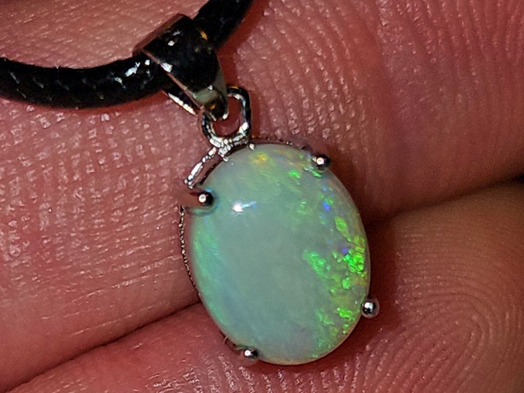 Pietre preziose: Natürlicher Australischer Opal Silber-Anhänger – Nuovo e nell'imballaggio originale da Uerkheim venduto da Winwinner 2