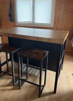 Küchensinsel Ikea Vadholma mit 2 Barhocker