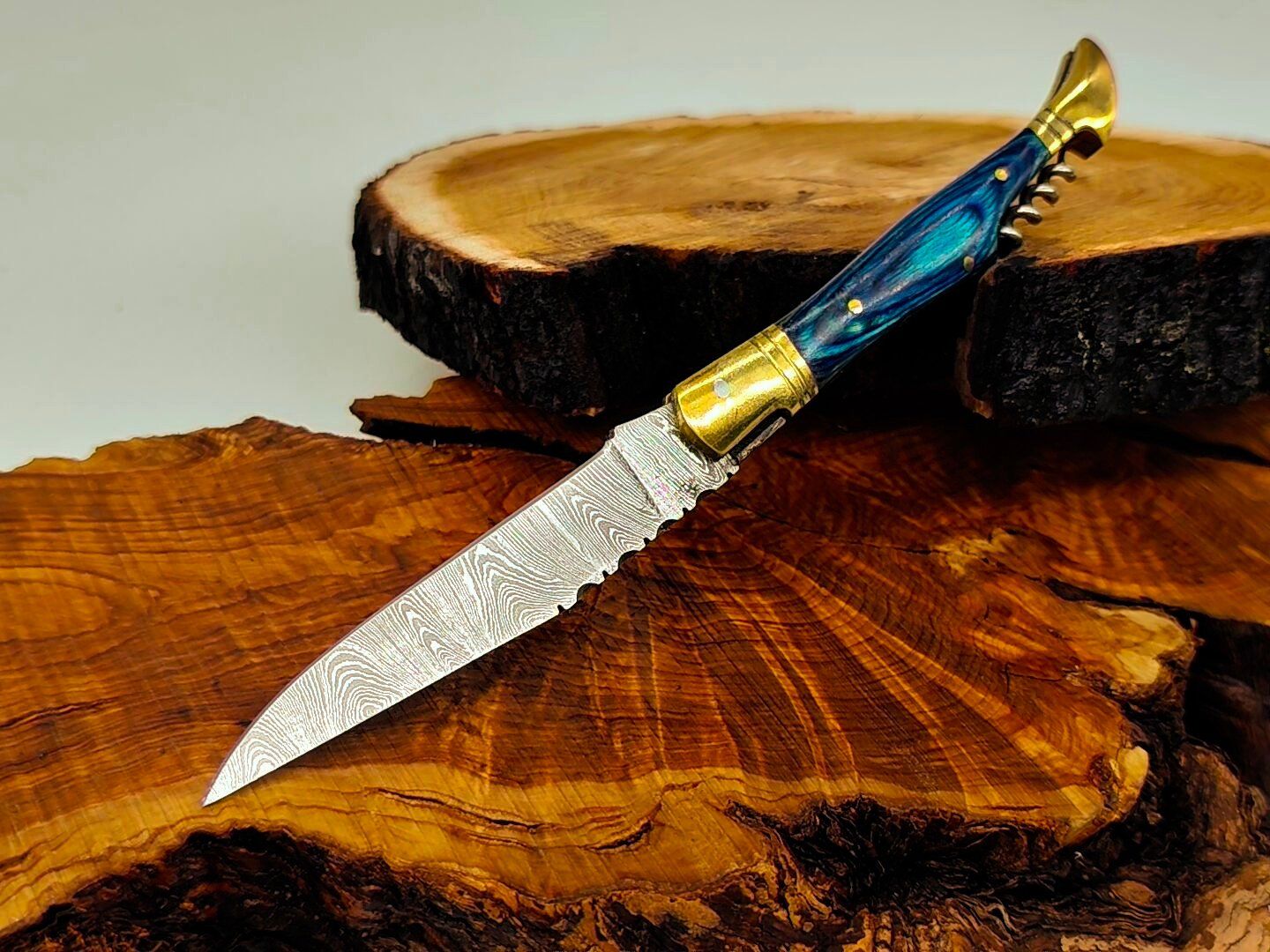 Accessori: Laguiole Damast Messer Klappmesser echtes Damastmesser – Nuovo e nell'imballaggio originale da Arlesheim venduto da Premius_1 1