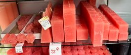 095 Posten Raureif Kerzen coppertan aus Liquidation