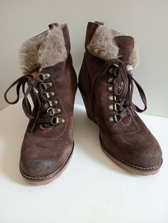 Keilstiefel Buffalo Keilabsatz Stiefel Damen Stiefeletten