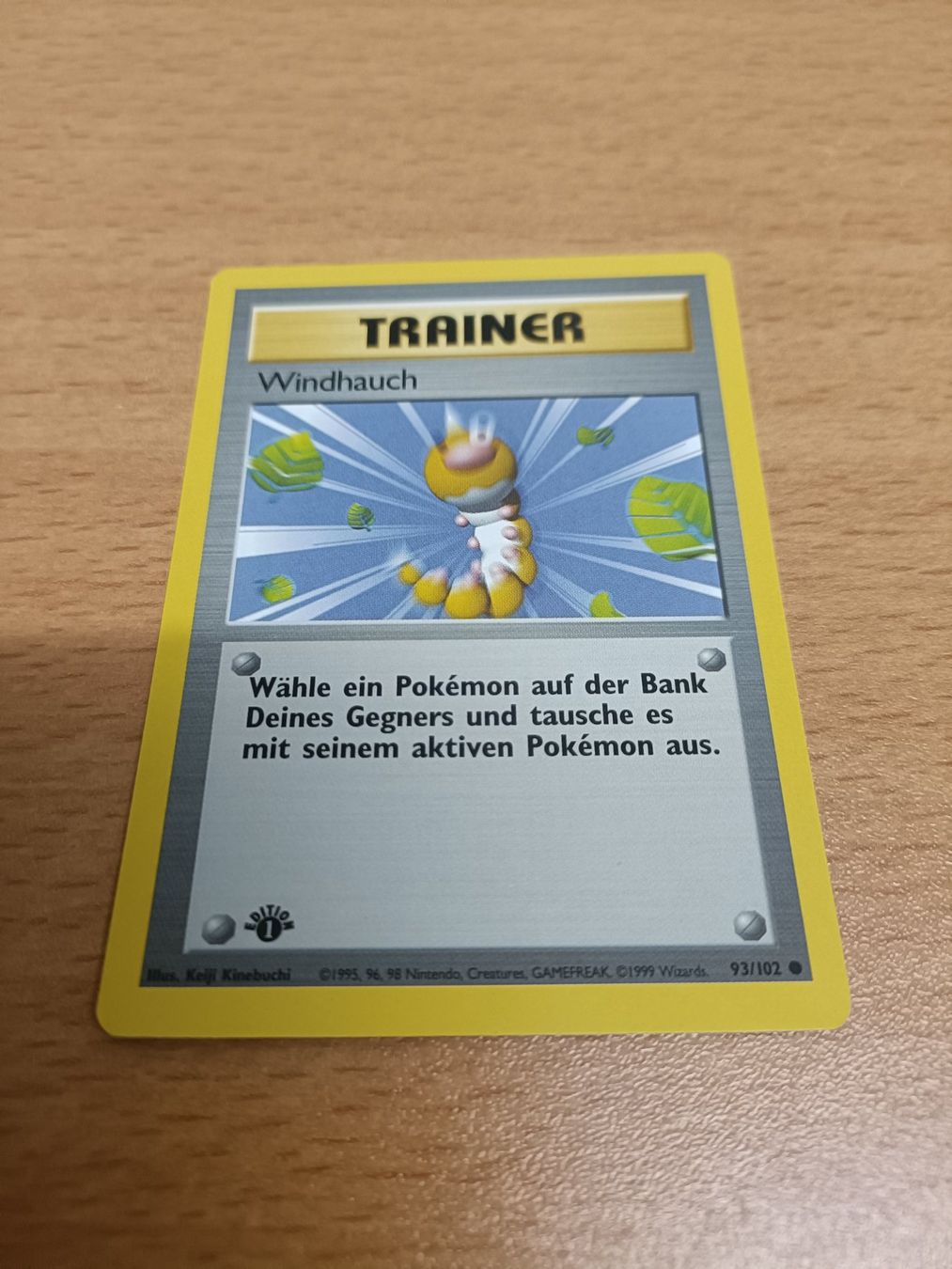 Pokémon Carte collezionabili: Trainer Windhauch 1. Edition aus Basis Set 93/102 – Usato da Köniz venduto da 1.Edition