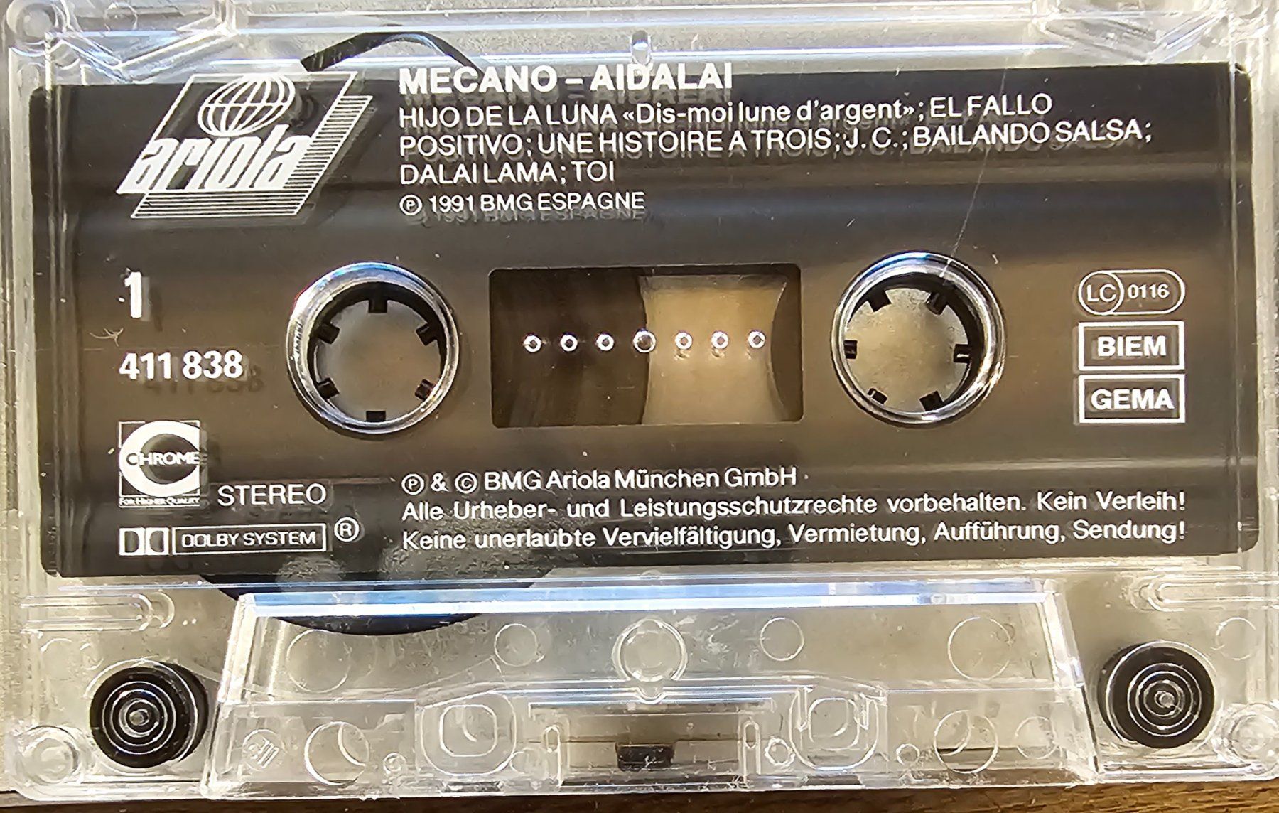 Cassettes audio: Mecano – Aidalai – D'occasion à Wahlen b. Laufen par Cg10 2