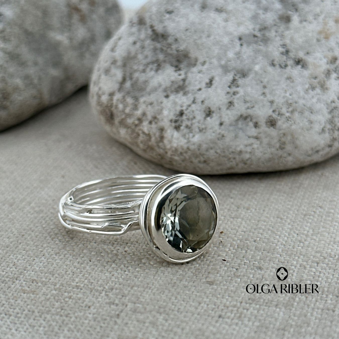 Olga Ribler Ringe: Spaghetti grüner Amethyste Ring Silber Grösse 55 – Neu (gemäss Beschreibung) aus Luzern von Schmuckoutlet 9