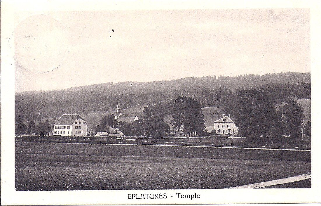 Cartes postales: LES EPLATURES, quartier du temple – D'occasion à Les Verrières par Scampi0