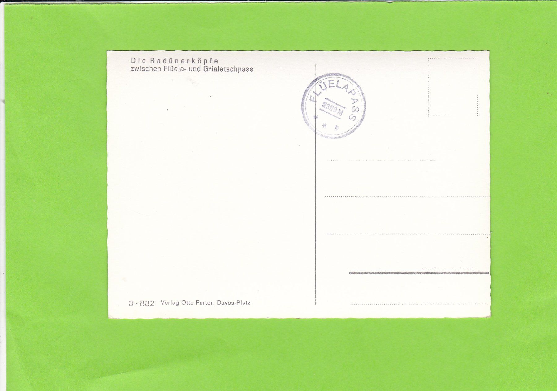Cartoline postali: Die Radünerköpfe – Usato da St. Peterzell venduto da neckertal 1