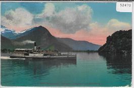 Brienzersee - Dampfer "Jungfrau" mit Abendberg
