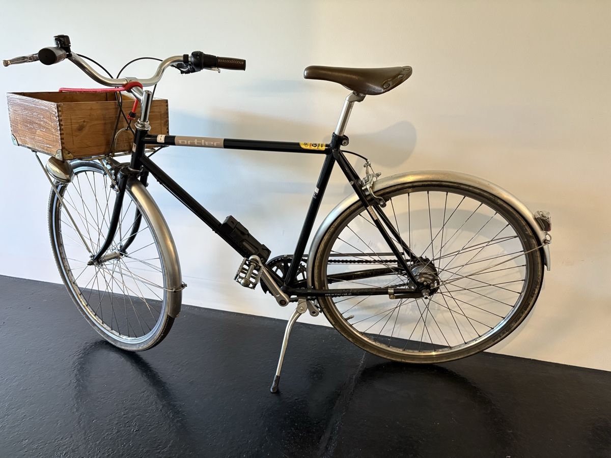 Velos: Retro Ortler Bricktown Velo mit Holzkorb – Gebraucht aus Luzern von Klosters02 3