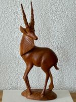 Holzfigur Antilope 32cm handgeschnitzt schöne Deko